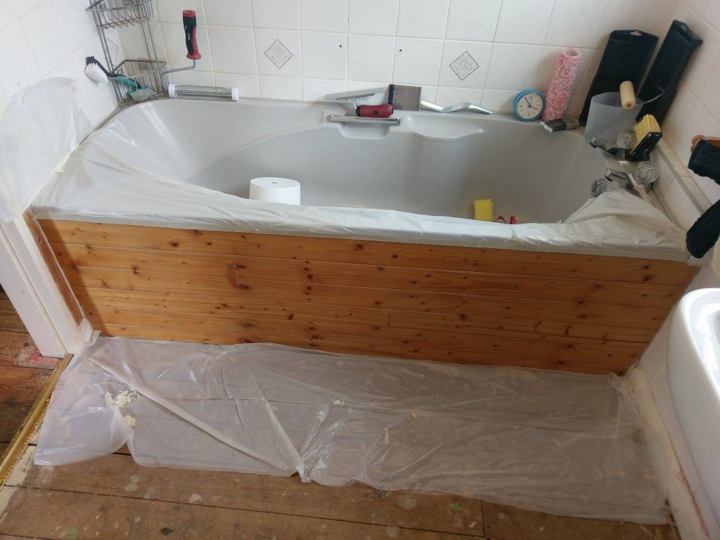 Bath before spraying